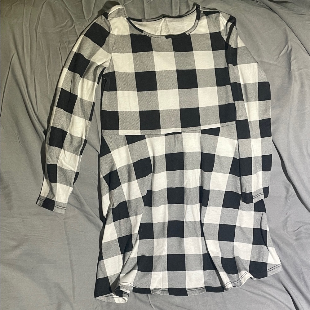 The Children's Place Black and White Checkered Dress